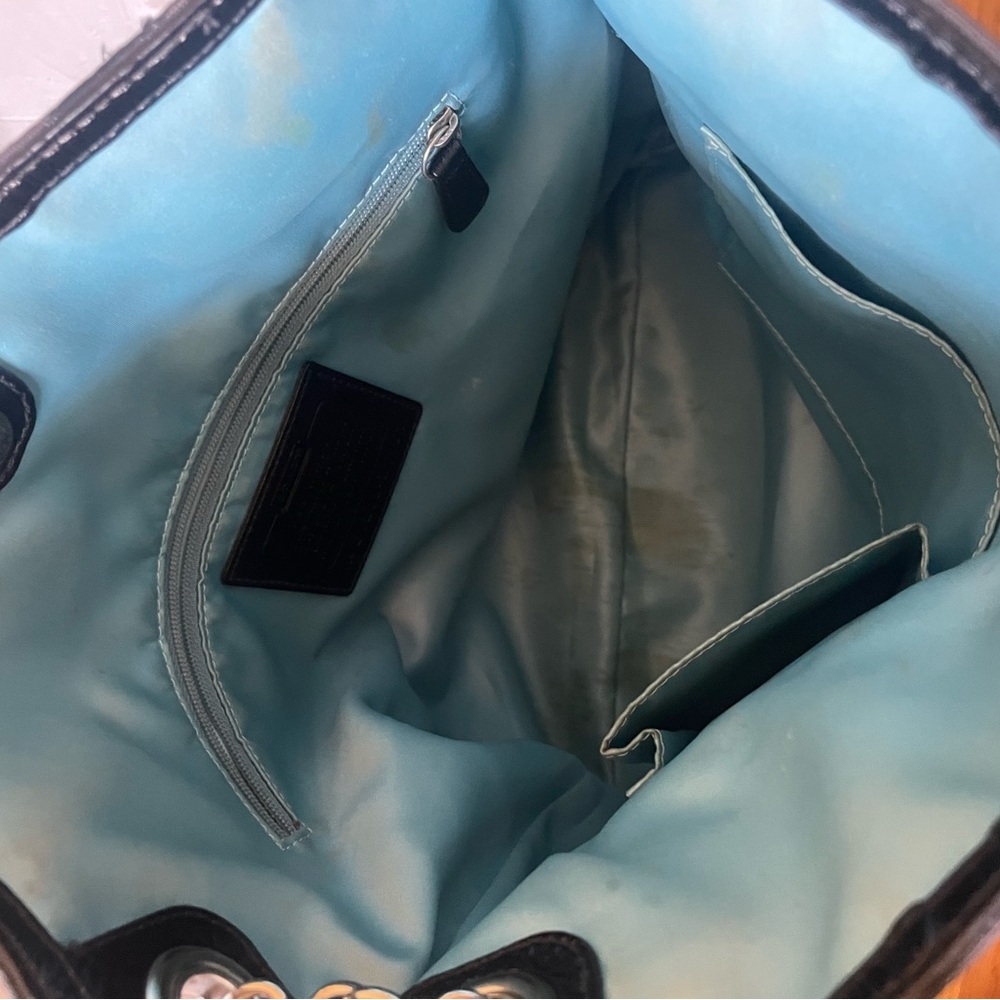 Coach Black and Gray Signature Shoulder Bag - Picture 8 of 10